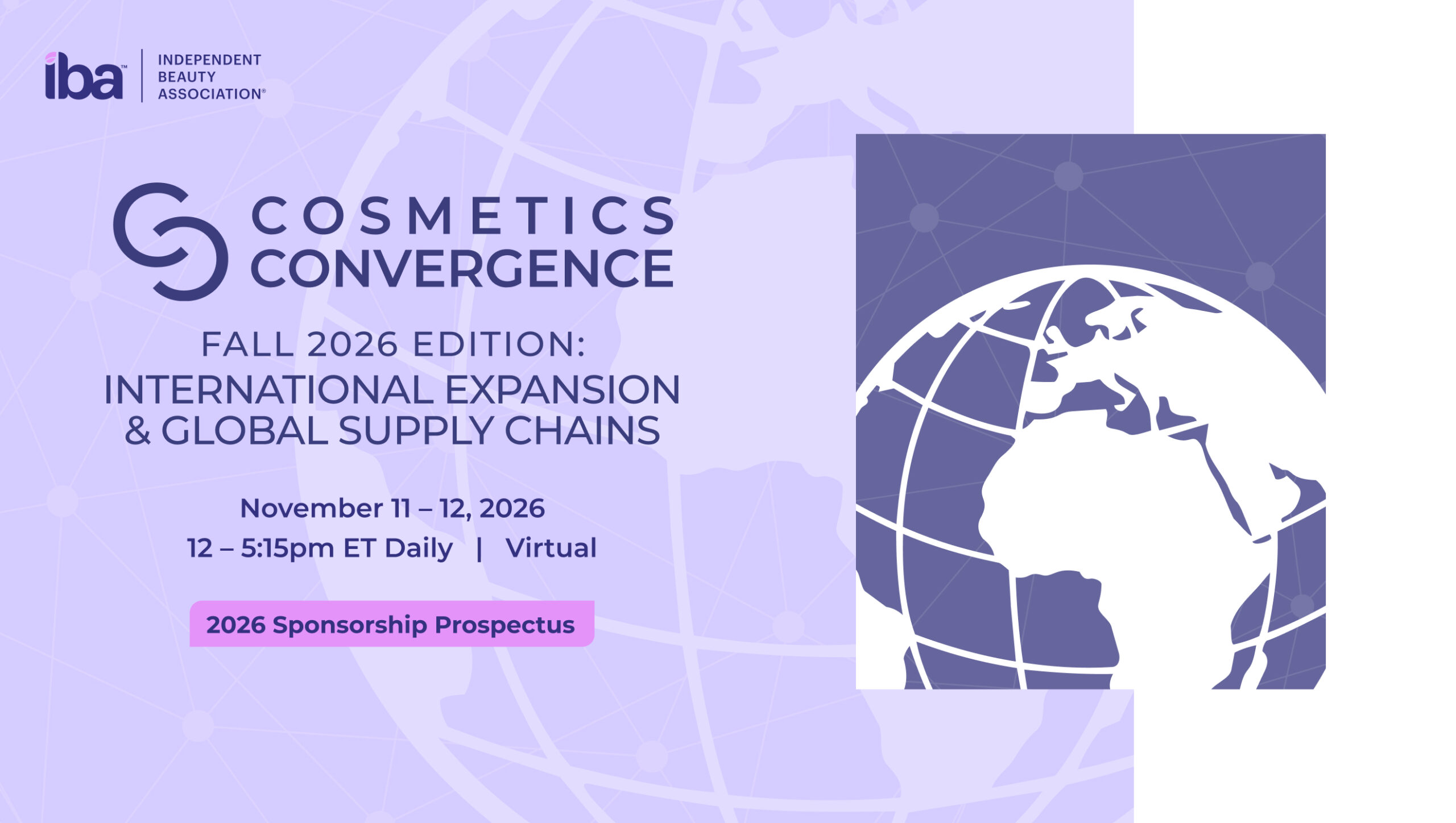 IBA cosmetics convergence fall 2026 sponsorship prospectus